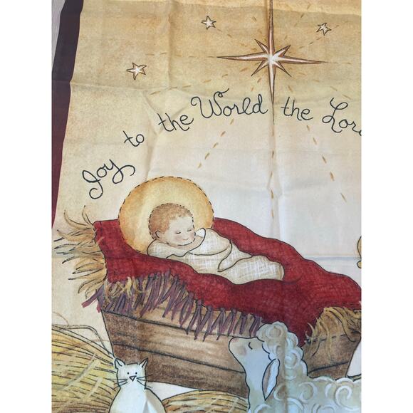 Vintage Porch Flag Christmas Nativity Scene Christian Holidays Winter JL - Picture 5 of 7
